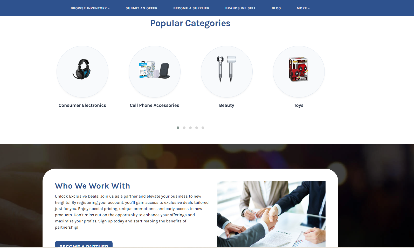B2B e-commerce portal for wholesalers